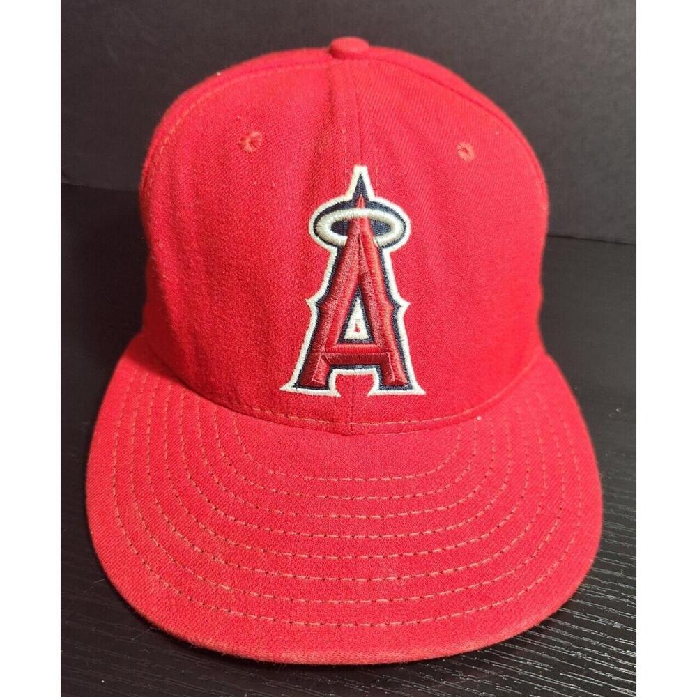 New Era 59Fifty Los Angeles‎ Angels Anaheim MLB hat cap fitted size 7 On Field